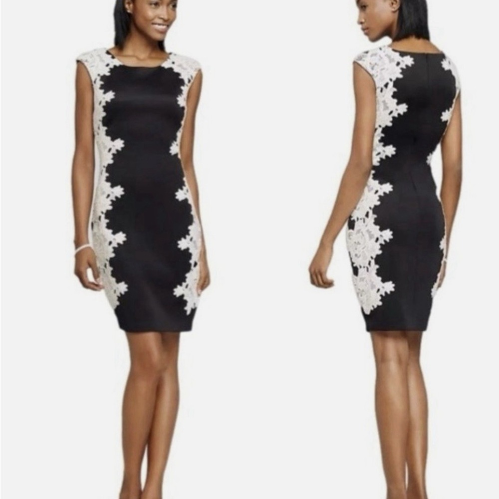 Jax Black and Cream Lace Dress